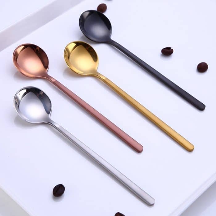 Mini-Zubehör, Kaffeelöffel, Küche, Dessertlöffel, Esszimmer, runde Form, Kaffee, Edelstahl, Zuhause, 13cm, 15cm, 17cm – Bild 3