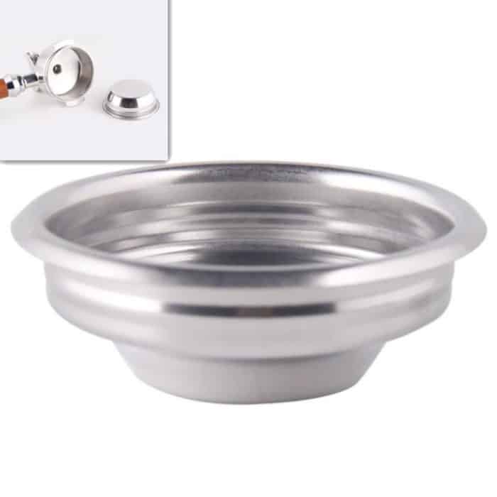 Halbautomatische Kaffeemaschine Edelstahl-Pulverschale Brühkopffilter Bodenloser Grifffilter, Single Cup 58mm Universal, Double Cup 58mm Universal – Bild 1