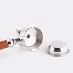 Halbautomatische Kaffeemaschine Edelstahl-Pulverschale Brühkopffilter Bodenloser Grifffilter, Single Cup 58mm Universal, Double Cup 58mm Universal – Bild 4
