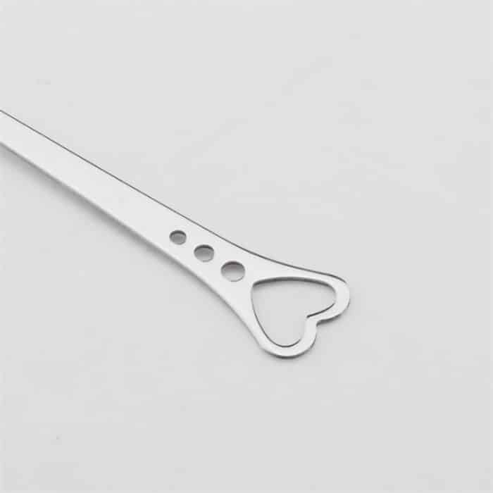 2 PCS Edelstahl Löffel Tragbare Metall Kaffee Teelöffel Kreative Liebe Herzförmige Hochzeit Party Geschenk Geschirr, Silver Single Hole Love, Silver Porous Love, Gold Single Hole Love, Rose Gold Porous Love, Blue Porous Love, Colorful Porous Love – Bild 4