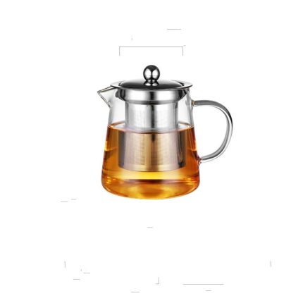 Hitzebeständiges Glas-Teekannen-Teeset mit großem Fassungsvermögen und Edelstahlfilter für Kung-Fu-Tee, 450ML, 550ML, 750ML, 950ML