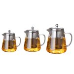 Hitzebeständiges Glas-Teekannen-Teeset mit großem Fassungsvermögen und Edelstahlfilter für Kung-Fu-Tee, 450ML, 550ML, 750ML, 950ML – Bild 3