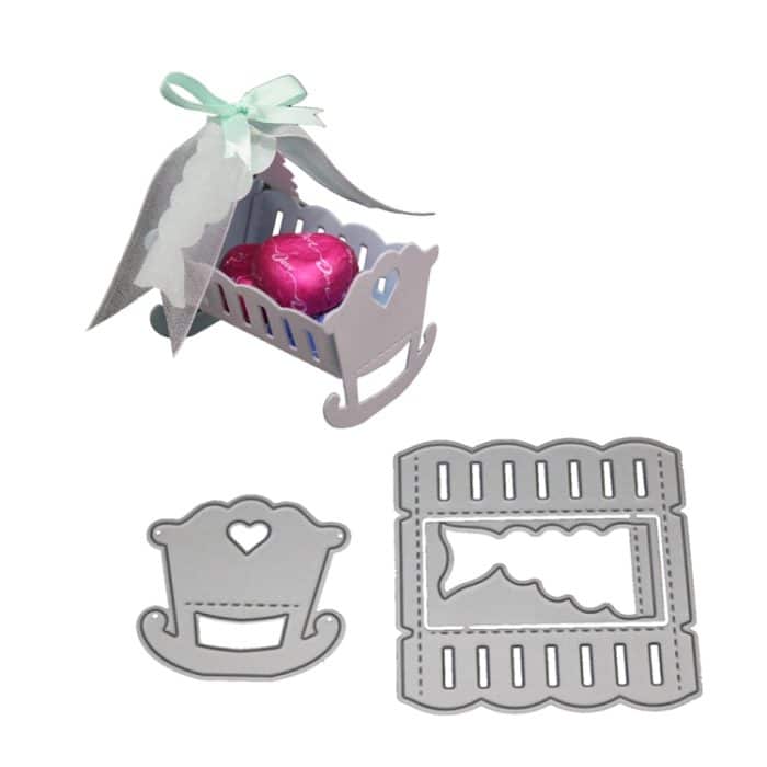 TBD0810686.jpg DIY Baby Cradle Carbon Steel Messer Modell Kinder Puzzlespiel Papier Kunst Prägung – Bild 1