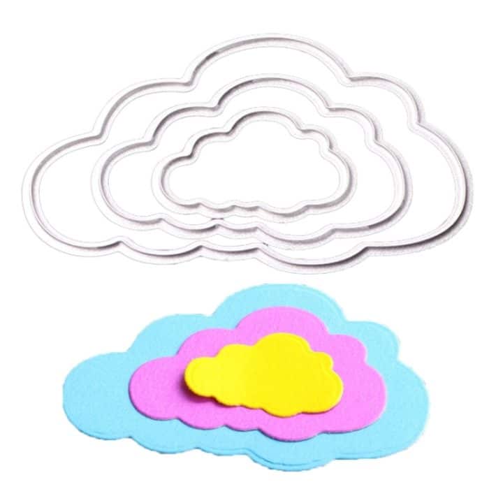 3 in 1 Cloud Carbon Steel Messer Mold DIY Cutbook Album Grußkartenbau – Bild 1