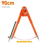 Metall-Multifunktions-Edelstahl-Zeichenkreis-Wodworking-Kompass, S, L – Bild 6