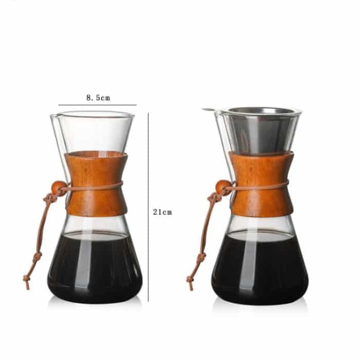 Hitzebeständige Kaffeekanne aus Glas, praktische handgefertigte Kanne, 600ml Coffee Pot, 600ml Coffee Pot with Strainer – Bild 8