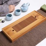 2 Stück Bambus-Teetabletts, Kung-Fu-Teezubehör, Teetablett mit Abtropfgestell, Bamboo Tea Trays – Bild 7