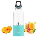 500 ml Mini Tragbare Elektrische Entsafter Cup USB Aufladbare Entsafter Mixer Maker Shaker Orangenpressen Obst Orange Entsafter, 4 Blade Head Blue, 4 Blade Head Green, 4 Blade Head Pink