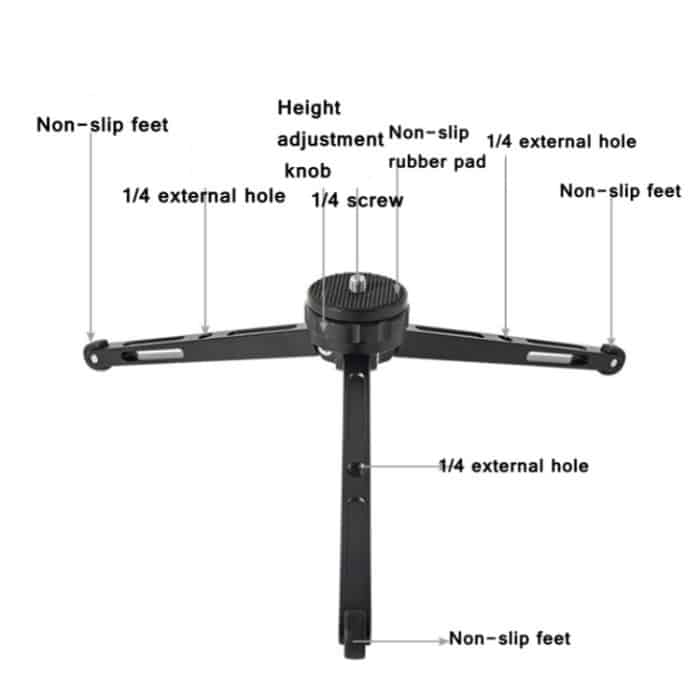 BEXIN Pocket Mini Metall Desktop Stativhalterung Live Broadcast Stativ – Bild 5