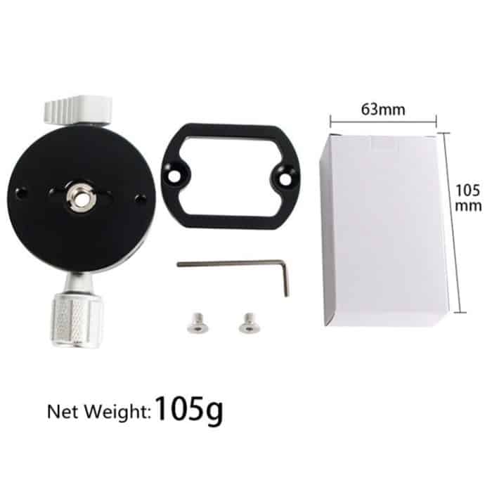 BEXIN QJ07 Panorama-Cliphalter mit 360-Grad-Drehung Schwenk- / Neigestativ-Schnellwechselplatte – Bild 5