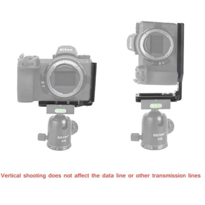 BEXIN für Nikon Z7 / Z6 Push-Pull-Aluminiumlegierung Vertikalschießen Schnellverschluss L-Plattenhalterung Basishalter – Bild 7