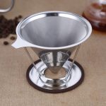 Edelstahl-Filterkegel, Filterkartusche, Tee- und Kaffeefreier Papierfilterbecher, Stainless Steel Filter