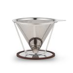 Edelstahl-Filterkegel, Filterkartusche, Tee- und Kaffeefreier Papierfilterbecher, Stainless Steel Filter – Bild 2