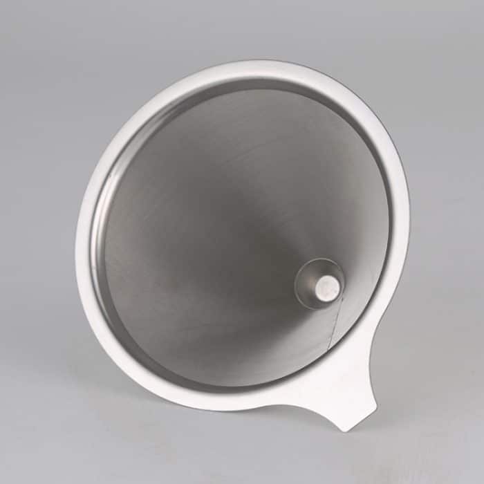Edelstahl-Filterkegel, Filterkartusche, Tee- und Kaffeefreier Papierfilterbecher, Stainless Steel Filter – Bild 4