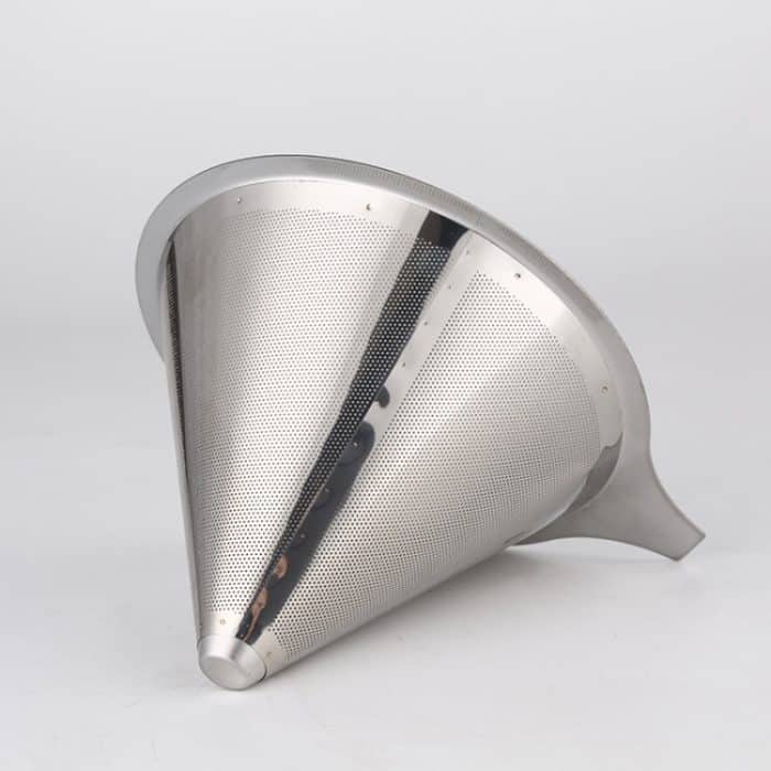 Edelstahl-Filterkegel, Filterkartusche, Tee- und Kaffeefreier Papierfilterbecher, Stainless Steel Filter – Bild 5