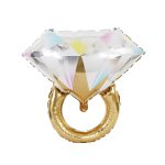 10 Stück Hochzeit, Hochzeit, Raumdekoration, Ballon, Diamantring, Folienballon, Small Pink Diamond Ring, Small Blue Diamond Ring, Small Gold Diamond, Small Rose Gold Diamond, Golden ido Diamond Ring, Silver ido Diamond Ring, Large Gold Diamond... – Bild 2