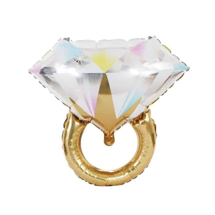 10 Stück Hochzeit, Hochzeit, Raumdekoration, Ballon, Diamantring, Folienballon, Small Pink Diamond Ring, Small Blue Diamond Ring, Small Gold Diamond, Small Rose Gold Diamond, Golden ido Diamond Ring, Silver ido Diamond Ring, Large Gold Diamond... – Bild 2