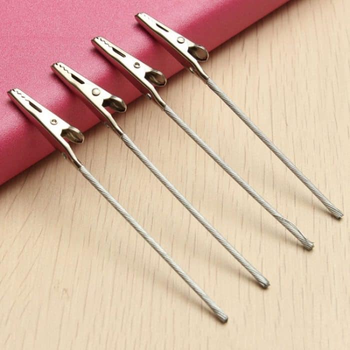 40 Stück Metalldrahtseil-Krokodilklemmen, 8cm, 10cm, 12cm – Bild 3