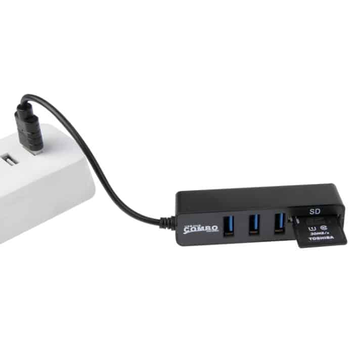 2 in 1 USB 2.0 480 Mbit/s 3 Ports HUB COMBO + Micro SD / T-FLASH SD / SDHC / SDXC Kartenleser für Windows XP / Vista / 8.1 / 7 / 8, MAC usw, USB 2.0 (White), USB 2.0 (Black) – Bild 4