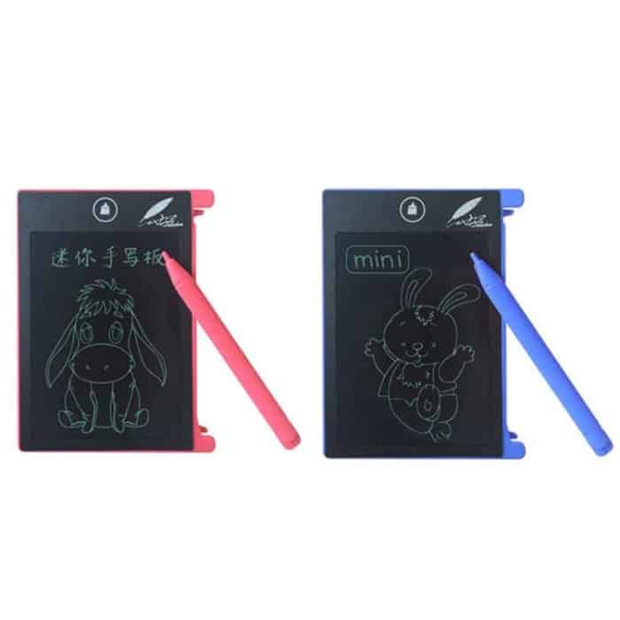 CHUYI 4,4-Zoll-LCD-Schreibtablett, tragbares elektronisches Schreib- und Zeichenbrett, Doodle-Pads mit Stift für das Heimschulbüro, 4.4 inch Blue, 4.4 inch Pink – Bild 2
