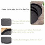 Kreatives rundes Massivholz-Teetablett Hotel Tay-Aufbewahrungstablett aus Holz, Durchmesser: 37,5 cm – Bild 7
