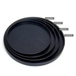Kreatives rundes Massivholz-Teetablett Hotel Tay-Aufbewahrungstablett aus Holz, Durchmesser: 21 cm – Bild 4