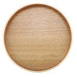 Kreatives rundes Massivholz-Teetablett Hotel Tay-Aufbewahrungstablett aus Holz, Durchmesser: 37,5 cm – Bild 2