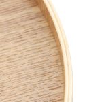 Kreatives rundes Massivholz-Teetablett Hotel Tay-Aufbewahrungstablett aus Holz, Durchmesser: 37,5 cm – Bild 4