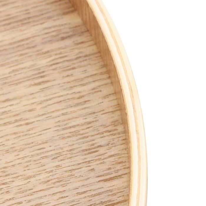 Kreatives rundes Massivholz-Teetablett Hotel Tay-Aufbewahrungstablett aus Holz, Durchmesser: 37,5 cm – Bild 4