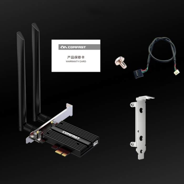Comfast CF-AX200 PRO 3000MBPS Bluetooth PCI-E WiFi-Netzwerkkarten-Adapter mit 2 Antennen – Bild 4