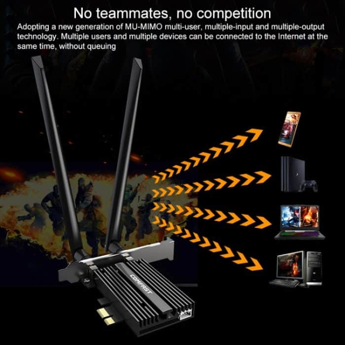 Comfast CF-AX200 PRO 3000MBPS Bluetooth PCI-E WiFi-Netzwerkkarten-Adapter mit 2 Antennen – Bild 7