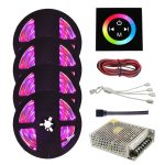 4 Stück RGB-LED-Streifen, 20 m, 2835 LED-Lichtlampen, wasserdicht, SMD-RGB-Leuchten, LED-Band