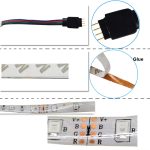 4 Stück RGB-LED-Streifen, 20 m, 2835 LED-Lichtlampen, wasserdicht, SMD-RGB-Leuchten, LED-Band – Bild 4