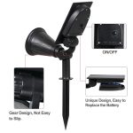 Solarleuchten, 2-in-1, wasserdicht, 4 LED-Solarstrahler, verstellbare Wandleuchte, Landschaftsleuchte, Sicherheitsbeleuchtung – Bild 4