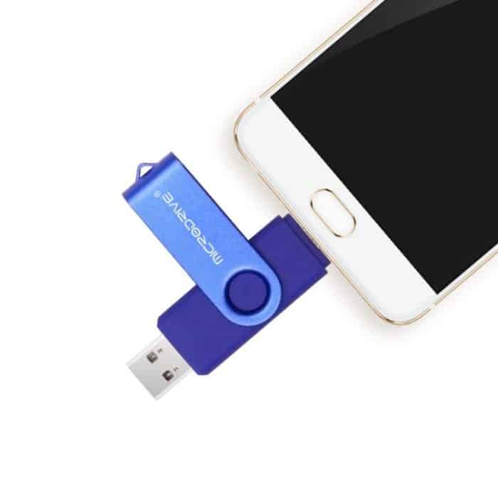 MicroDrive 8 GB USB 2.0-Telefon und Computer, drehbare OTG-Metall-U-Disk mit doppeltem Verwendungszweck, 8GB – Bild 4