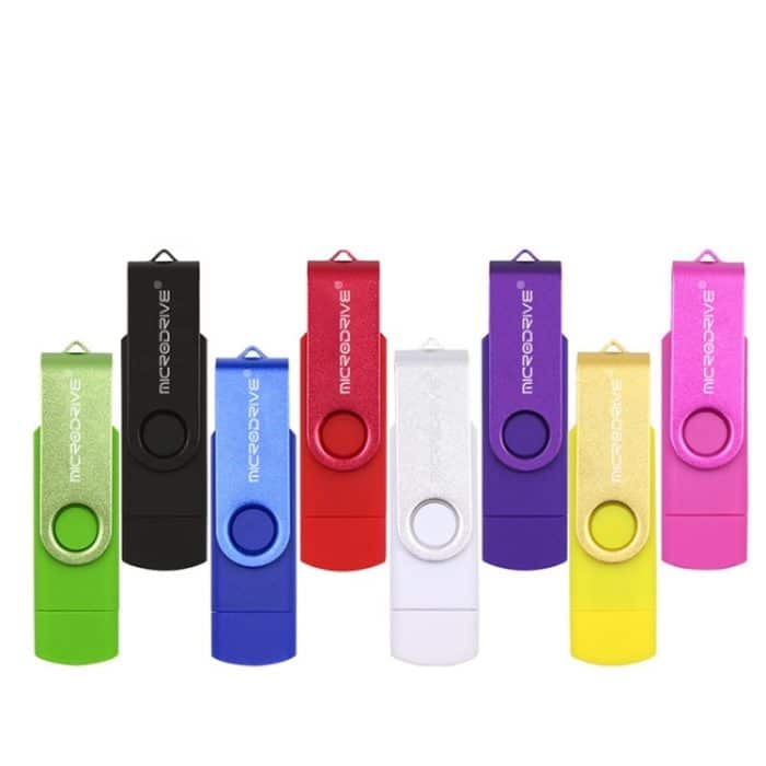 MicroDrive 8 GB USB 2.0-Telefon und Computer, drehbare OTG-Metall-U-Disk mit doppeltem Verwendungszweck, 8GB – Bild 9