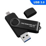MicroDrive 16 GB USB 3.0 Android-Telefon und Computer, drehbare Metall-U-Disk mit doppeltem Verwendungszweck, 16GB – Bild 2