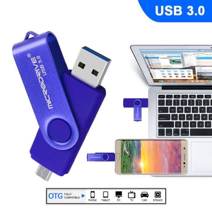 MicroDrive 16 GB USB 3.0 Android-Telefon und Computer, drehbare Metall-U-Disk mit doppeltem Verwendungszweck, 16GB – Bild 9
