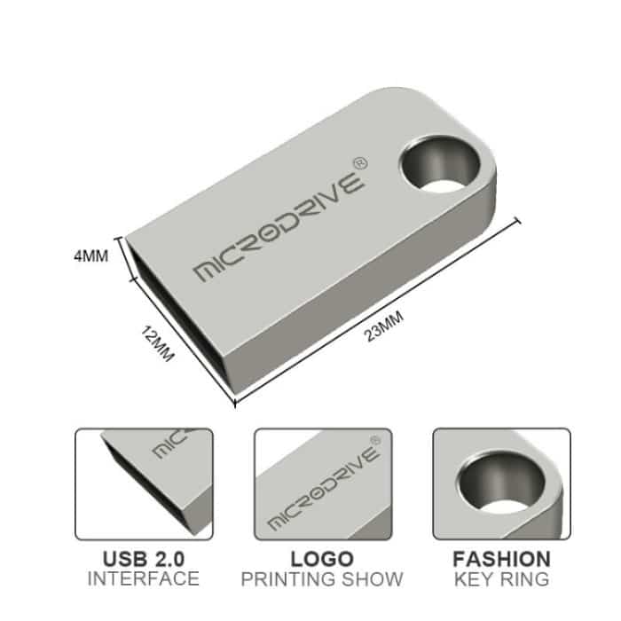 MicroDrive 64 GB USB 2.0 Mini Semi-Circular Metal U Disk – Bild 4