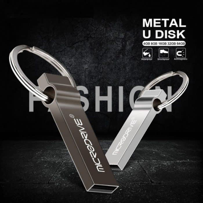 MicroDrive 64 GB USB 2.0 Metall-Schlüsselanhänger-U-Disk, 64GB – Bild 4