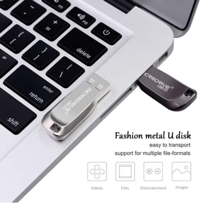 MicroDrive 64 GB USB 3.0 Fashion High Speed Metall rotierende U-Disk, 64GB – Bild 5