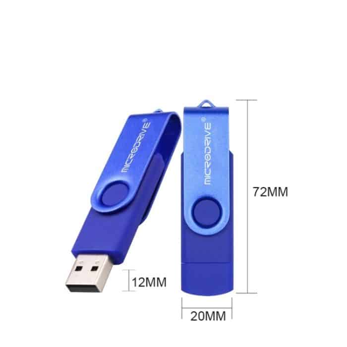 MicroDrive 32 GB USB 2.0 mobiler Computer mit doppeltem Verwendungszweck, rotierende OTG-Metall-U-Disk, 32GB – Bild 7