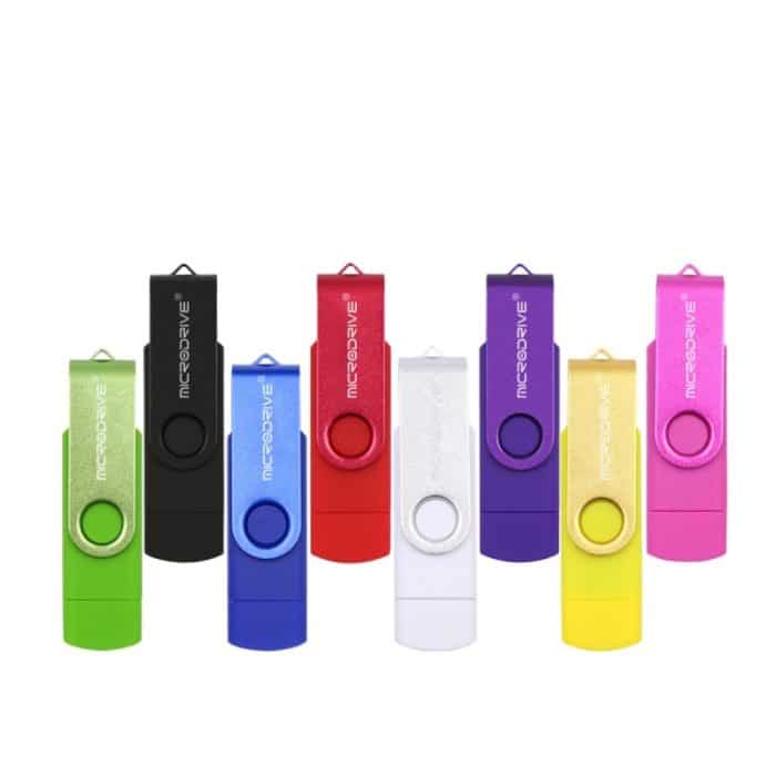 MicroDrive 32 GB USB 2.0 mobiler Computer mit doppeltem Verwendungszweck, rotierende OTG-Metall-U-Disk, 32GB – Bild 8