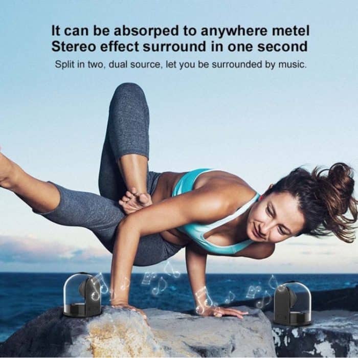 OVEVO True 3D TWS Magnetischer drahtloser Bluetooth-Stereo-Surround-HiFi-Lautsprecher mit vollständig transparentem Zuhause – Bild 16