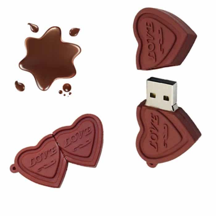 ZY17014559.jpg MicroDrive 64 GB USB 2.0 Creative Heart Chocolate U Disk – Bild 1