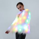 Cosplay-Kostüme, Weihnachts- und Halloween-Nachtkostüme, LED-Farblichter, Show-Kleidung (Farbe: Weiß mit Licht, Größe: XXXXL), S, M, L, XL, XXL, XXXL, XXXXL