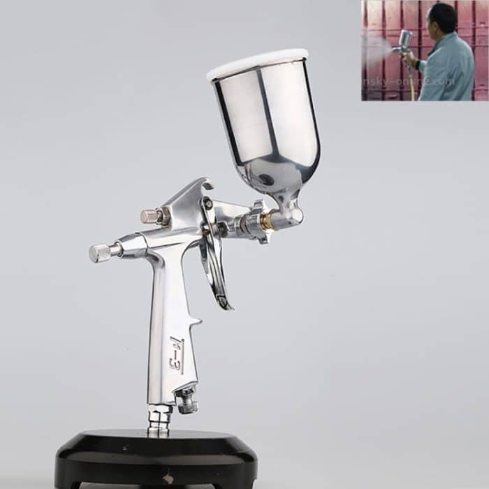 F-3 Aluminium-Spritzpistole Schwerkraft-Spritzpistole Kleine pneumatische Farbspritzpistole – Bild 1
