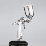 F-3 Aluminium-Spritzpistole Schwerkraft-Spritzpistole Kleine pneumatische Farbspritzpistole – Bild 2