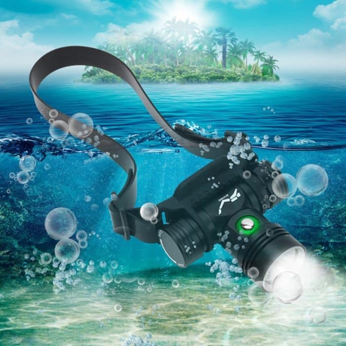 YWXLight 60 m Unterwasserfotografie Video Auffüllscheinwerfer Tauchtaschenlampe mit Batterieanzeigefunktion (Scheinwerfer + Akku + Ladegerät) – Bild 7