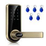 Passwort + Schlüssel + Sensorkarte, Zinklegierung, Rotbronze, elektronisches Türschloss, Touchscreen, elektronisches Codeschloss, OS8818-JS, OS8818-QGT Bronze, OS8818-HGT Red Bronze